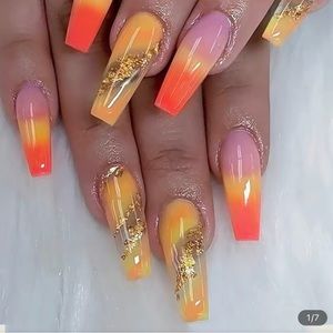 NEW: Coffin Press On Nails - Stylish and Durable Acrylic Nails with Designs